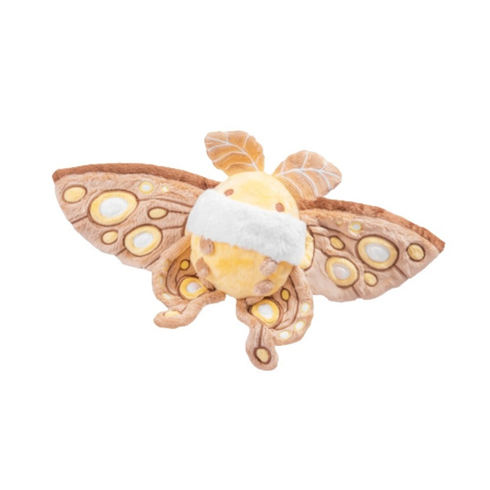 Fluffnest PuffPals Terra the Fairy Moth Plush Stuffed Animal Brown Yellow 11.5"